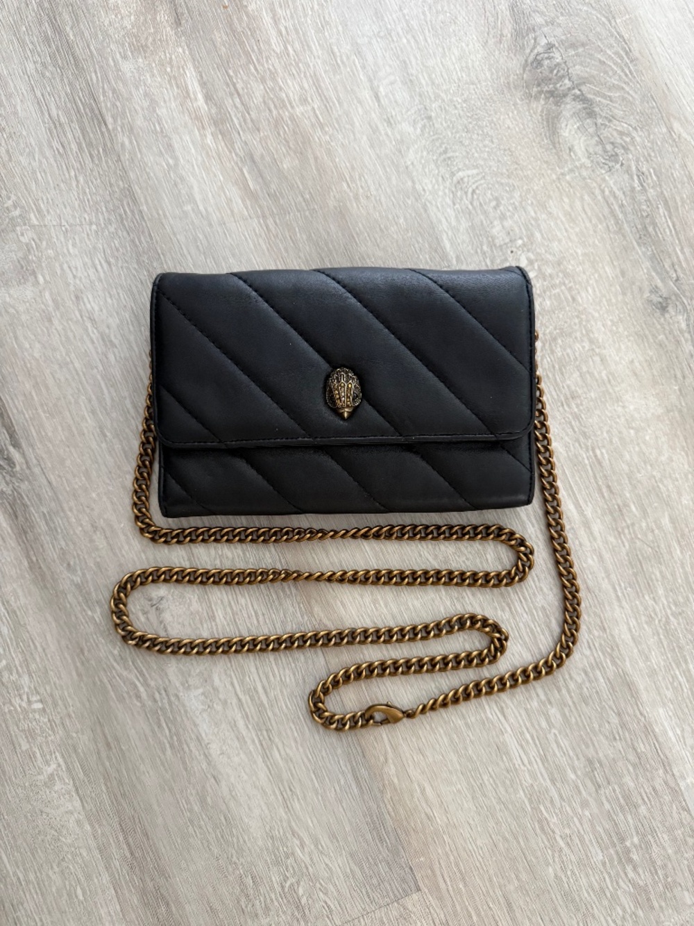 KURT GEIGER London Women’s Soho Black Leather Wallet/Crossbody Purse